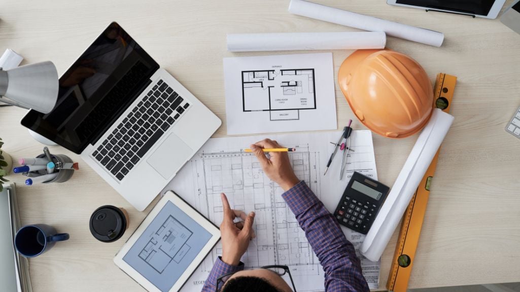 Modern construction site